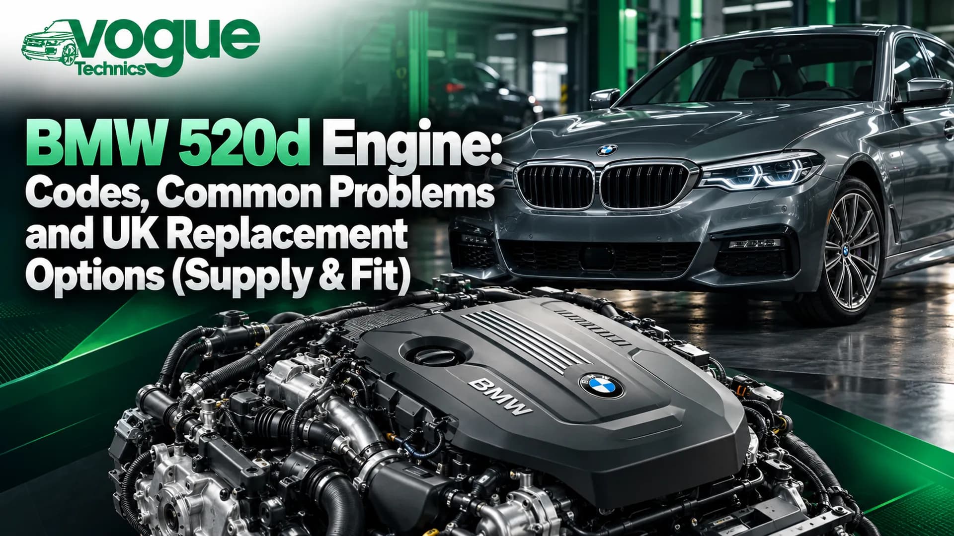 BMW 520d Engine: Codes, Common Problems and UK Replacement Options (Supply & Fit)