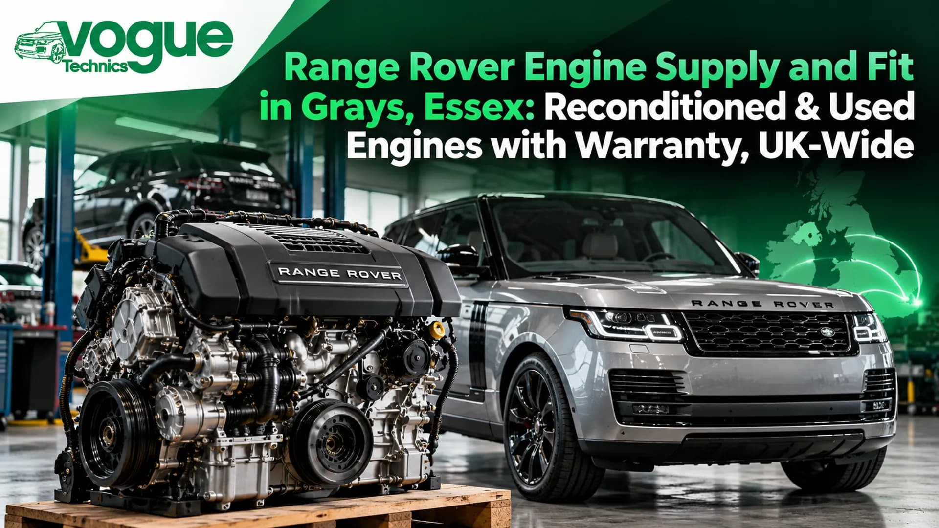 Range Rover Engine Supply and Fit in Grays, Essex: Reconditioned & Used Engines with Warranty, UK-Wide