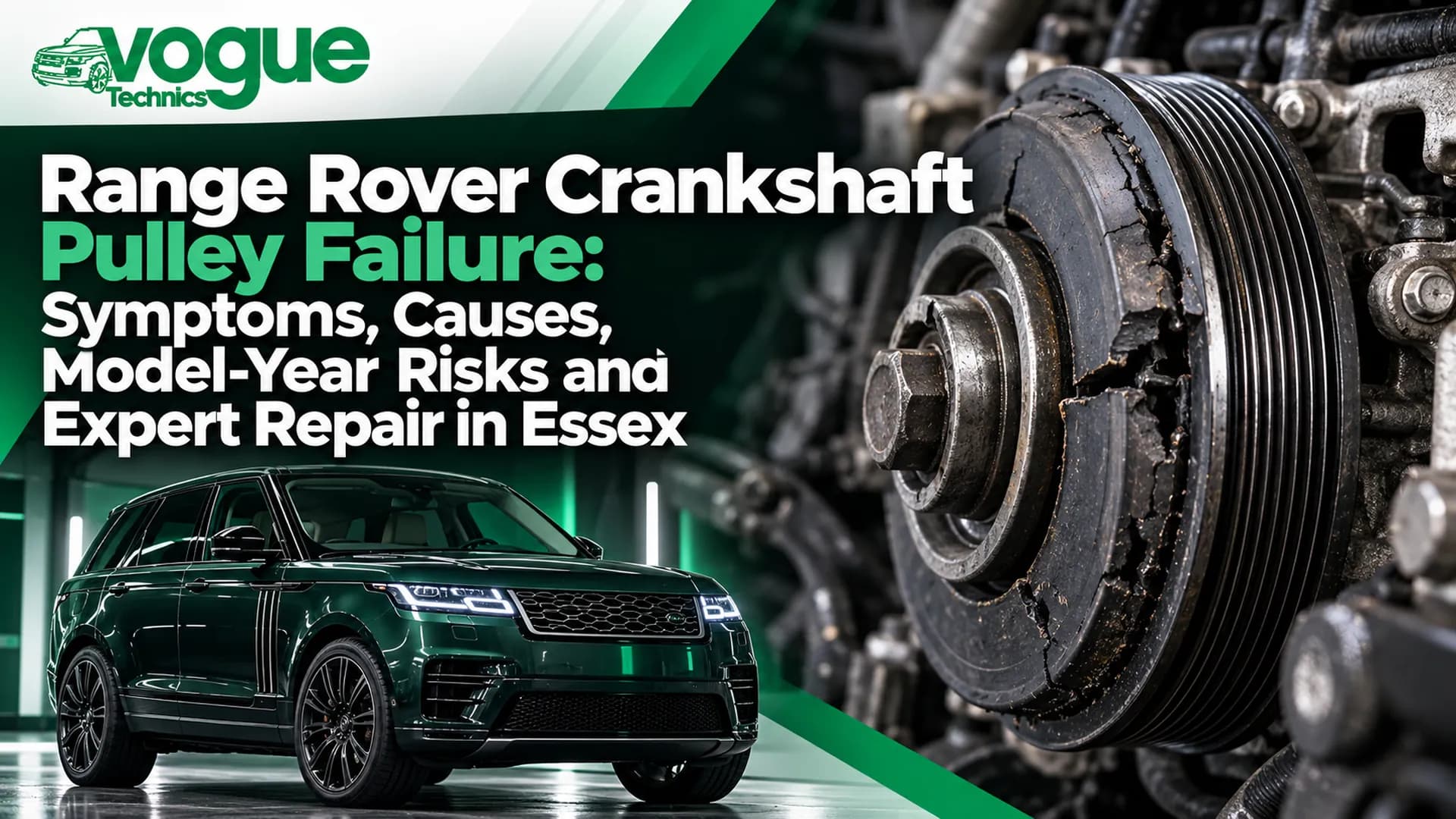 Range Rover Crankshaft Pulley Failure: Symptoms, Causes, Model-Year Risks and Expert Repair in Essex